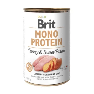 Brit Mono Protein Turkey & Sweet Potato (Pavo & Papas) Lata 400 Gr