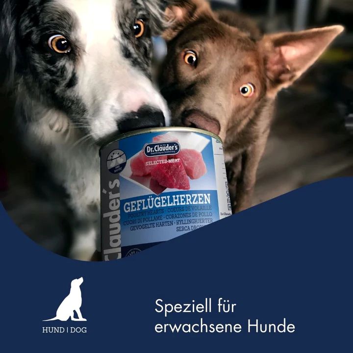 Dr. Clauder´s Selected Meat Poultry Hearts Lata 400 Gr - Imagen 2