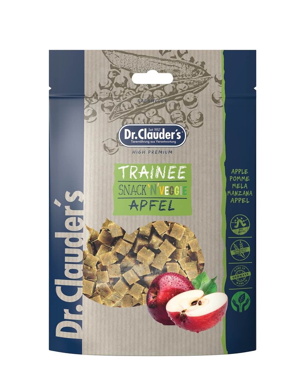 Dr. Clauder´s Trainee Snack Veggie Apple Perros/Gatos 80 Gr - Imagen 2