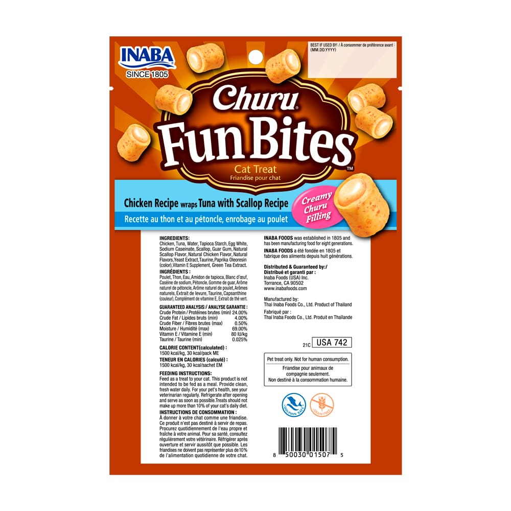 Churu Cat Fun Bites Chicken/Tuna/Scallop x3 - Imagen 3