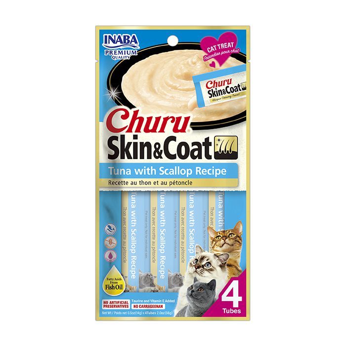 Churu Cat Skin & Coat Atún con Ostión x 4