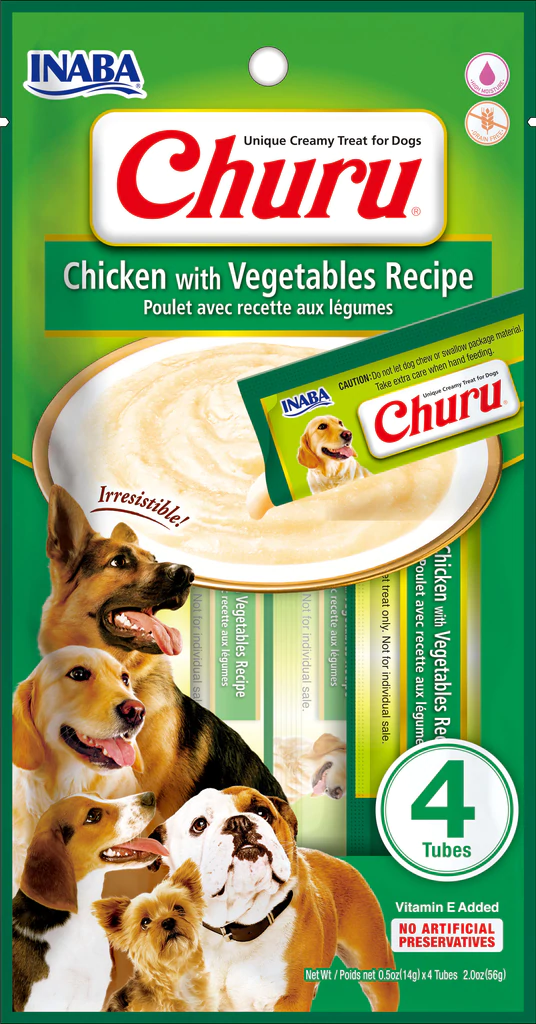 Churu Dog Chicken/Vegetal x 4