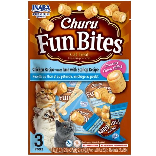 Churu Cat Fun Bites Chicken/Tuna/Scallop x3